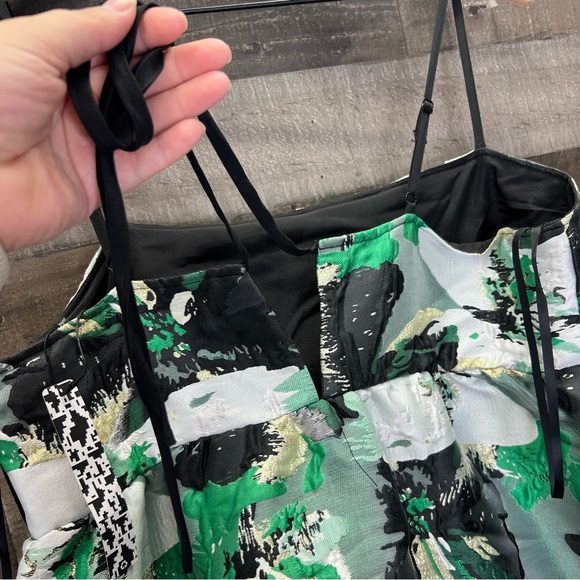 NWT US 10 ASOS EDITION tiered cami midi dress in abstract floral jacquard - Picture 8 of 12